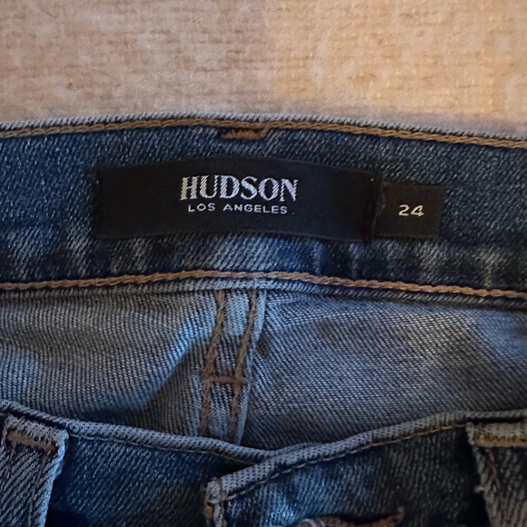 Hudson Distressed Barbara Super Skinny Jeans Size 24 - Picture 11 of 12